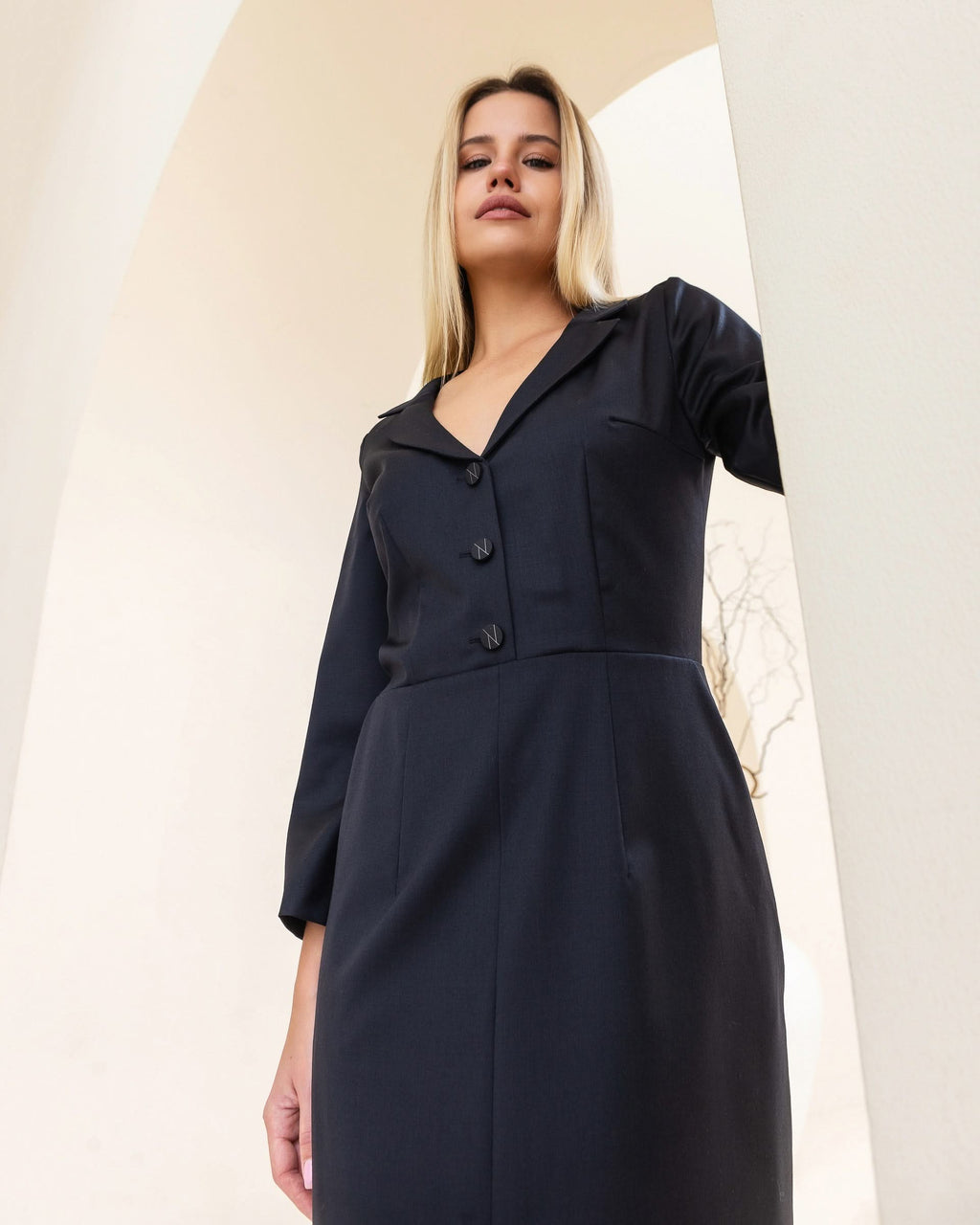 dress made of natural wool