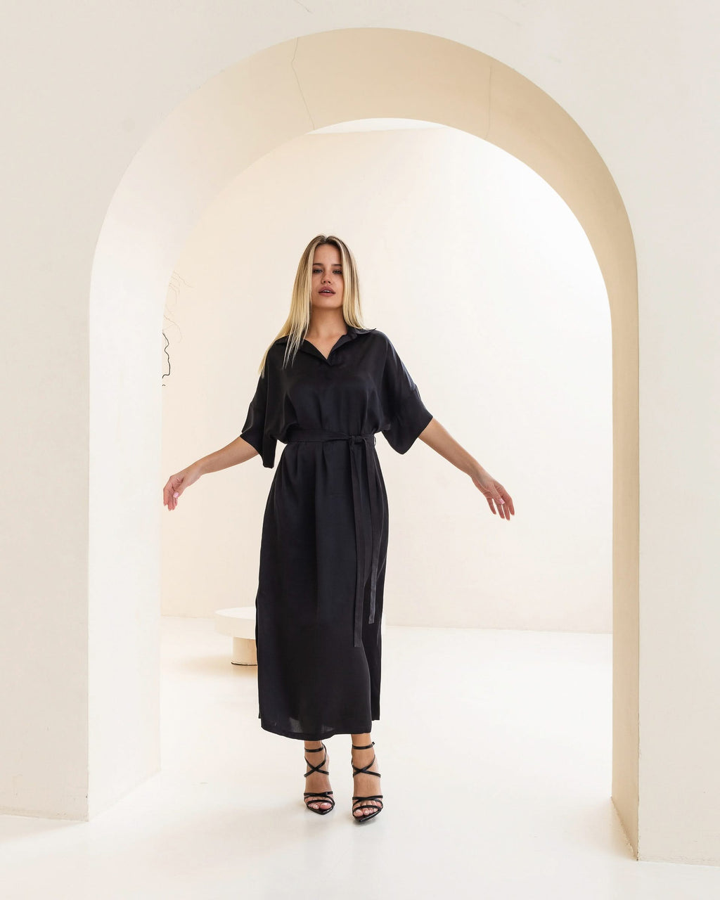 dress made of cupro
