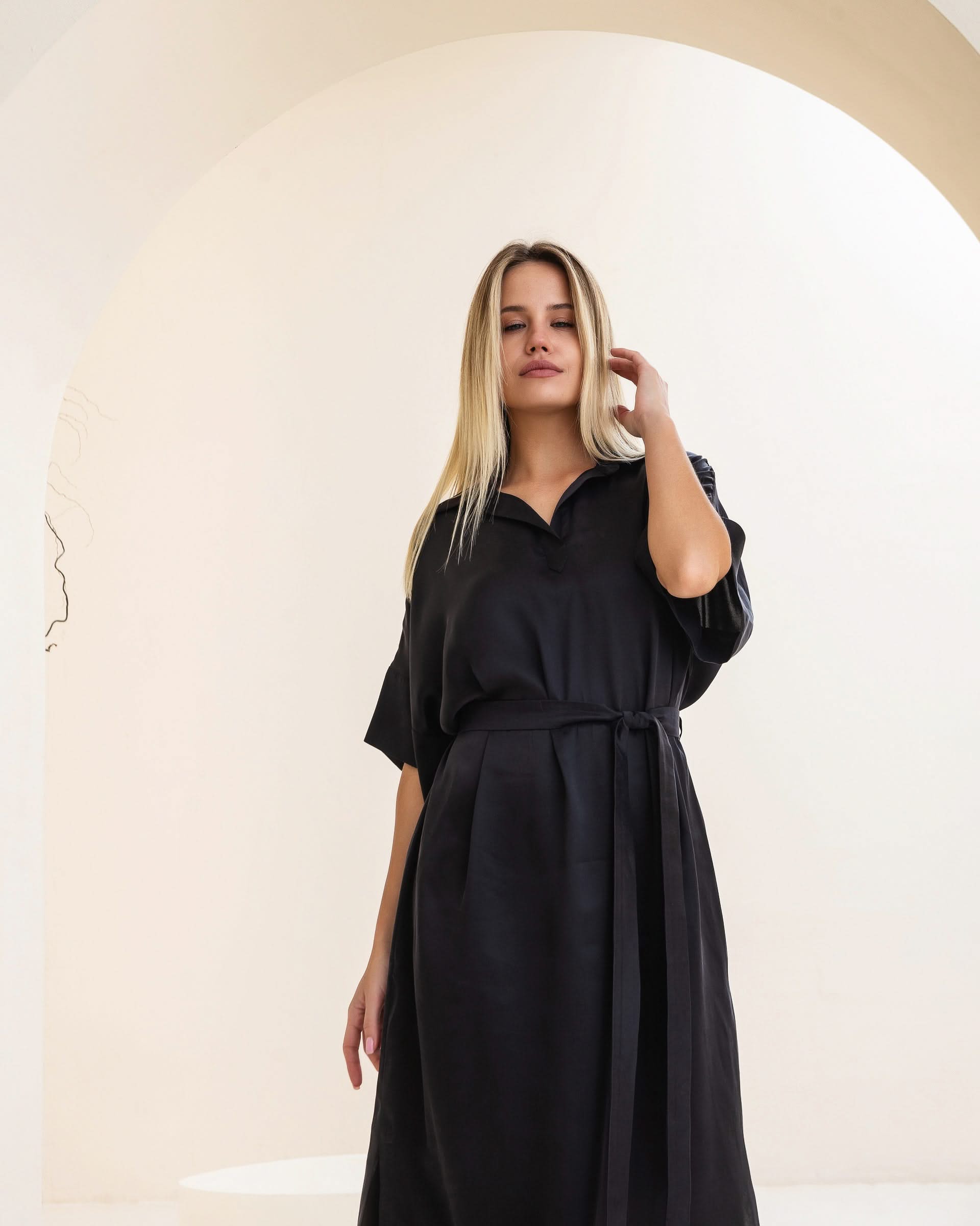 dress made of cupro
