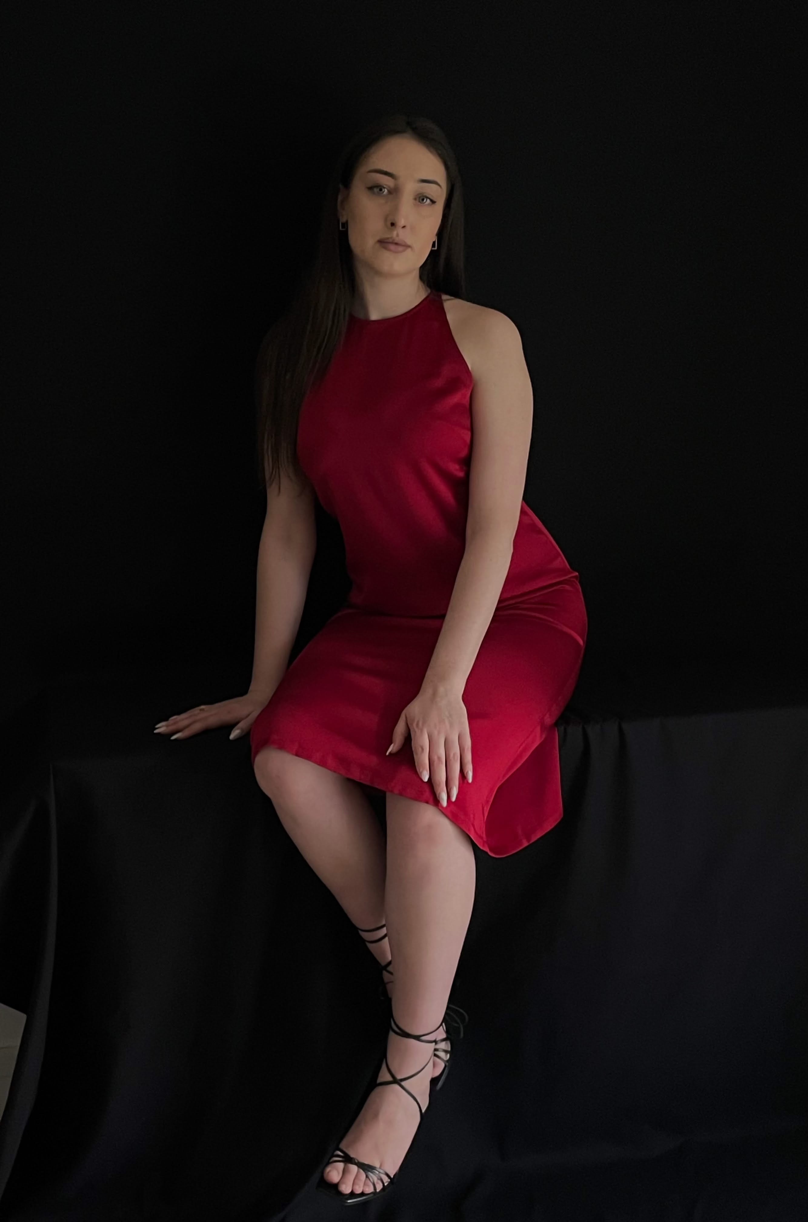 dress made of natural silk