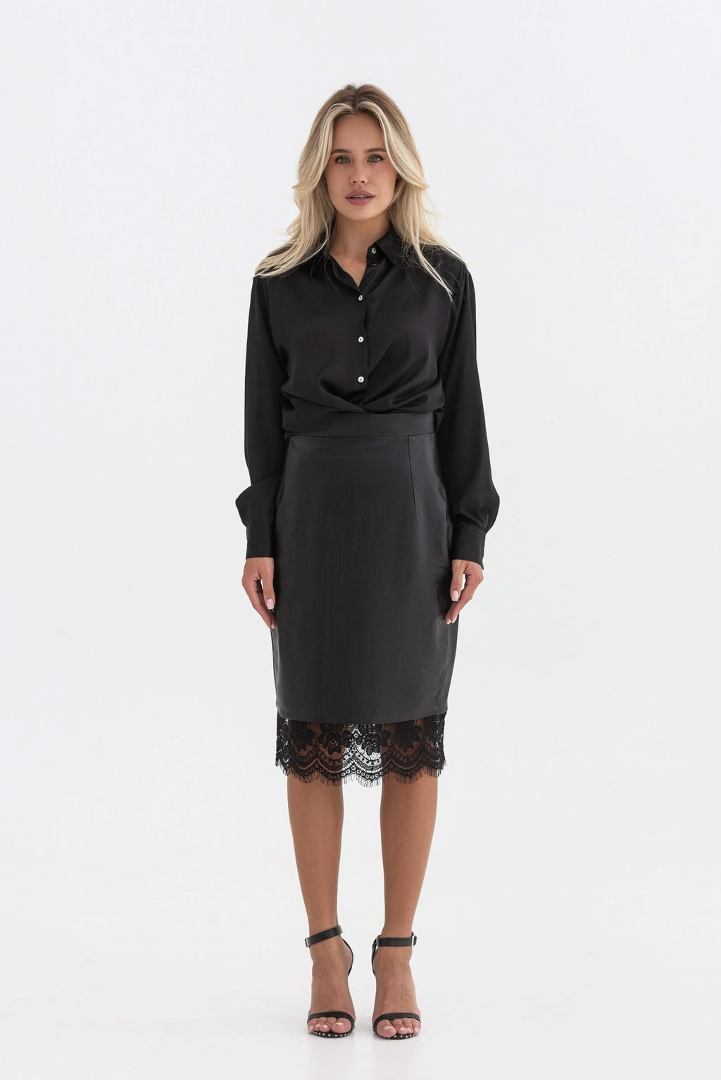 Lace pencil skirt