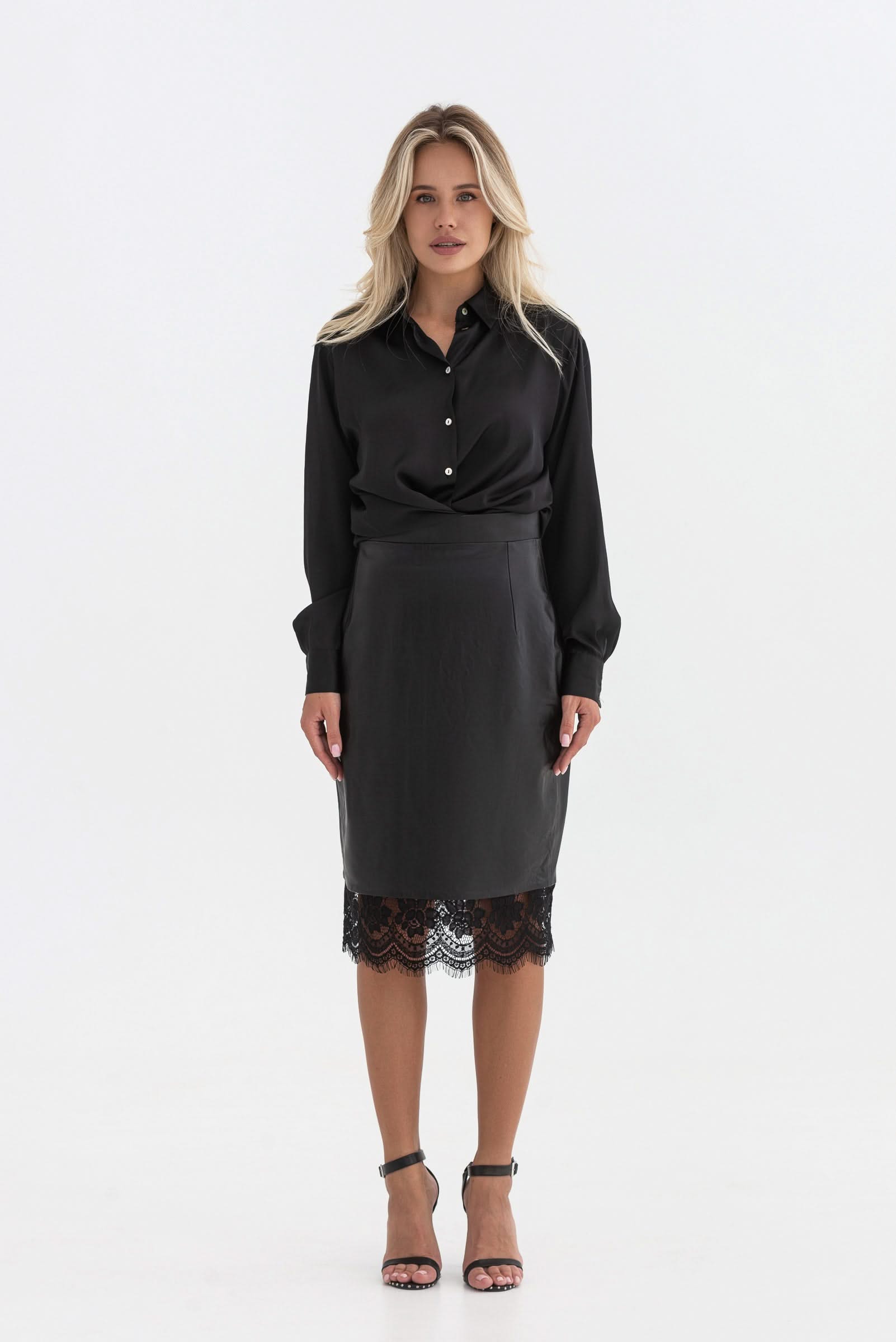 Lace pencil skirt